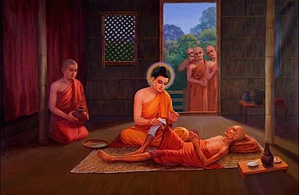 Buddha and sick monk